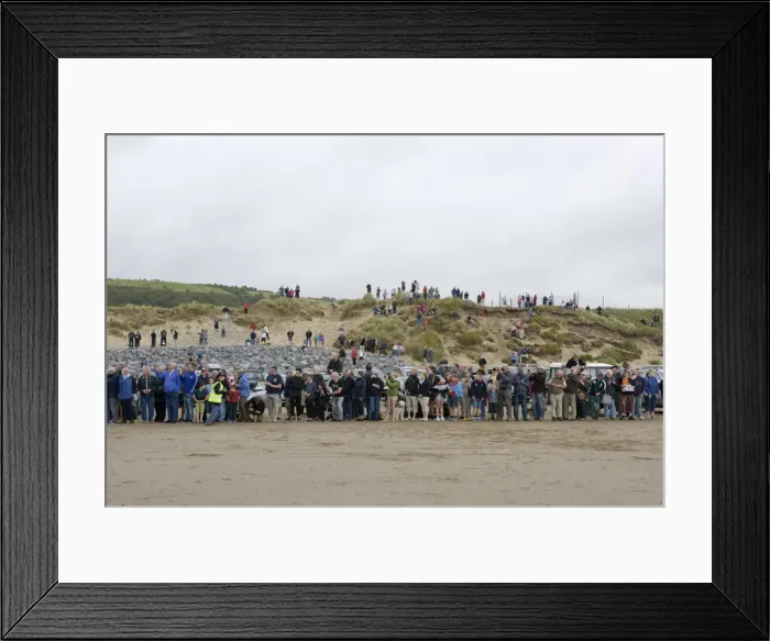 Framed Print : Spectators at Pendine sands July 2015, watching Sunbeam 350hp. Creator: Unknown Framed Print : Spectators at Pendine sands July 2015, watching Sunbeam 350hp. Creator: Unknown