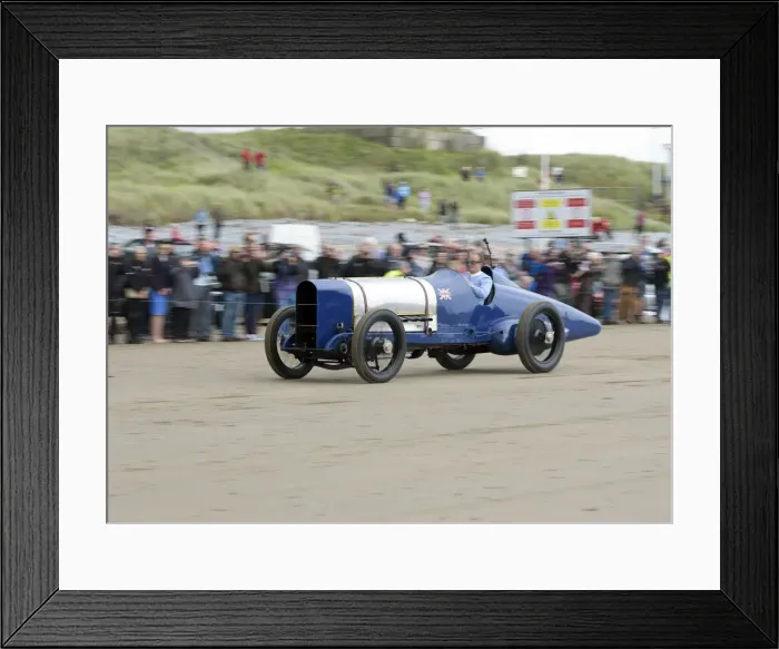 Framed Print : 1925 Sunbeam 350 hp driven by Don Wales at Pendine Sands 2015. Creator: Unknown Framed Print : 1925 Sunbeam 350 hp driven by Don Wales at Pendine Sands 2015. Creator: Unknown