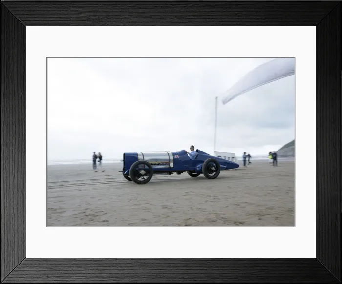 Framed Print : 1925 Sunbeam 350 hp driven by Don Wales at Pendine Sands 2015. Creator: Unknown Framed Print : 1925 Sunbeam 350 hp driven by Don Wales at Pendine Sands 2015. Creator: Unknown