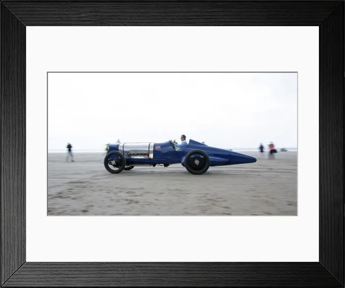 Framed Print : 1925 Sunbeam 350 hp driven by Don Wales at Pendine Sands 2015. Creator: Unknown Framed Print : 1925 Sunbeam 350 hp driven by Don Wales at Pendine Sands 2015. Creator: Unknown