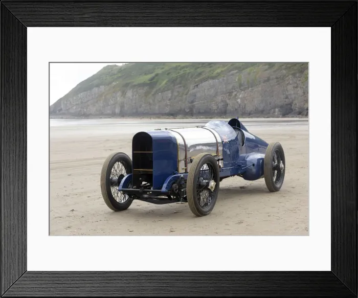 Framed Print : 1925 Sunbeam 350 hp driven by Don Wales at Pendine Sands 2015. Creator: Unknown Framed Print : 1925 Sunbeam 350 hp driven by Don Wales at Pendine Sands 2015. Creator: Unknown