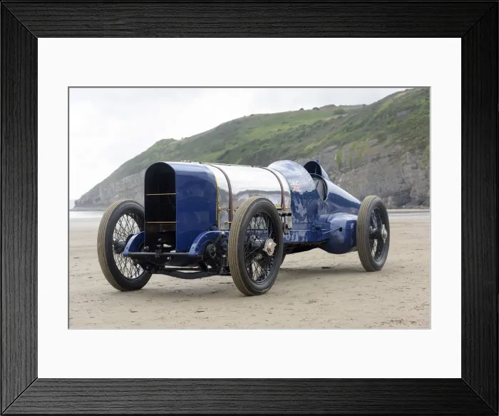 Framed Print : 1925 Sunbeam 350 hp driven by Don Wales at Pendine Sands 2015. Creator: Unknown Framed Print : 1925 Sunbeam 350 hp driven by Don Wales at Pendine Sands 2015. Creator: Unknown