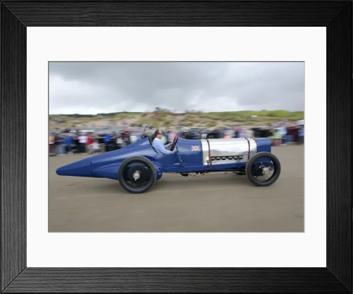 Framed Print : 1925 Sunbeam 350 hp driven by Don Wales at Pendine Sands 2015. Creator: Unknown Framed Print : 1925 Sunbeam 350 hp driven by Don Wales at Pendine Sands 2015. Creator: Unknown