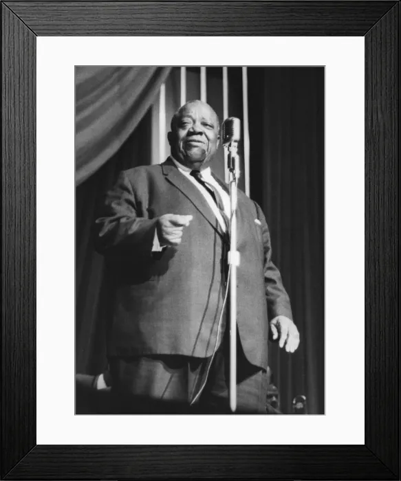 Framed Print : Jimmy Rushing with the Basie Band, London, 1963. Creator: Brian Foskett Framed Print : Jimmy Rushing with the Basie Band, London, 1963. Creator: Brian Foskett