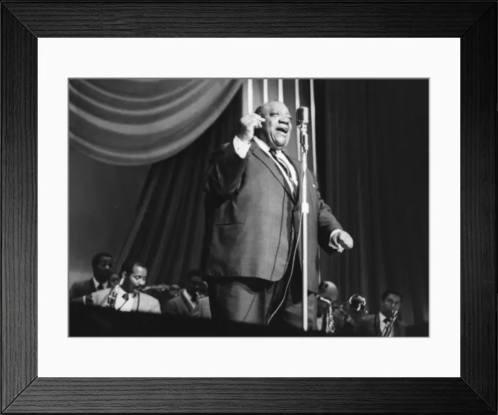 Framed Print : Jimmy Rushing with the Basie Band, London, 1963. Creator: Brian Foskett