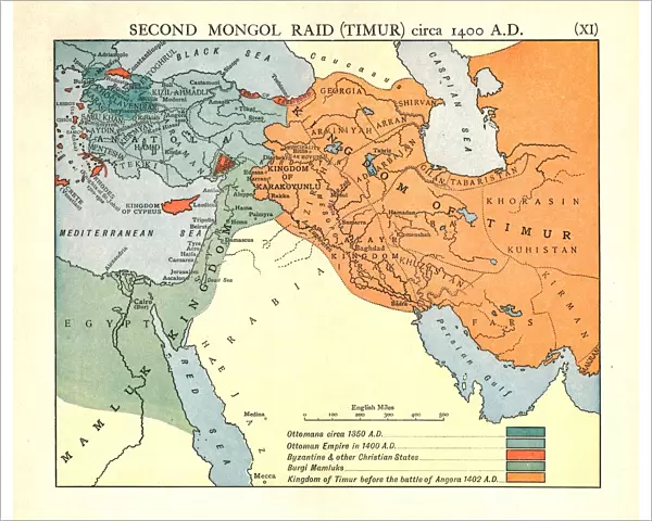 Second Mongol Raid (Timur), circa 1450 A. D. c1915. Creator: Emery Walker Ltd