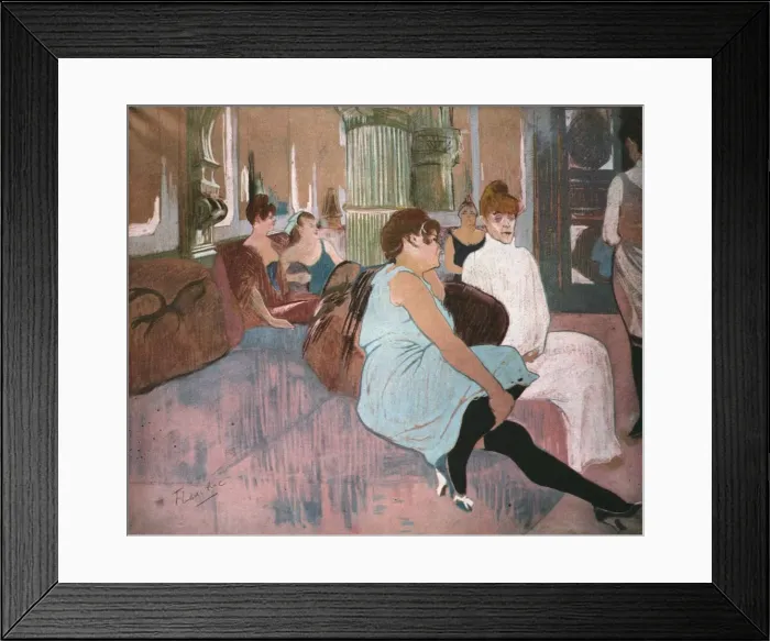 Framed Print : In the Salon at the Rue des Moulins, 1894, (1952). Creator: Henri de Toulouse-Lautrec Framed Print : In the Salon at the Rue des Moulins, 1894, (1952). Creator: Henri de Toulouse-Lautrec