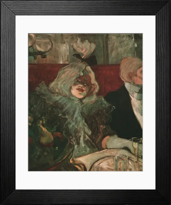 Framed Print : In a Private Dining Room (At the Rat Mort), c1899, (1952). Creator: Henri de Toulouse-Lautrec Framed Print : In a Private Dining Room (At the Rat Mort), c1899, (1952). Creator: Henri de Toulouse-Lautrec