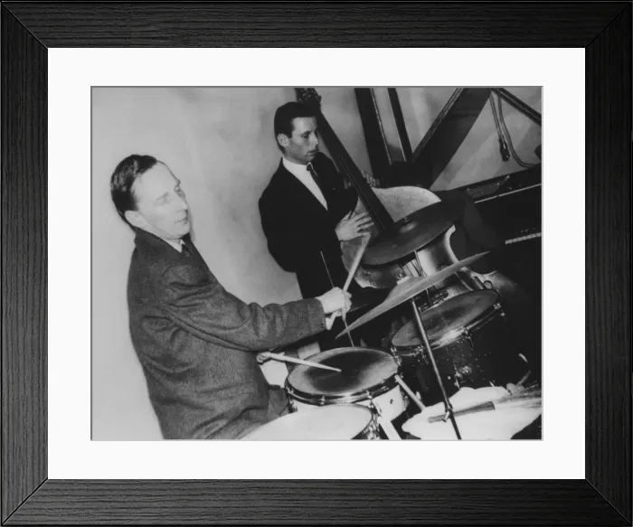 Framed Print : Phil Seaman and Jeff Clyne, Ronnie Scotts, Gerrard Street, London, 1959. Creator: Brian Foskett Framed Print : Phil Seaman and Jeff Clyne, Ronnie Scotts, Gerrard Street, London, 1959. Creator: Brian Foskett