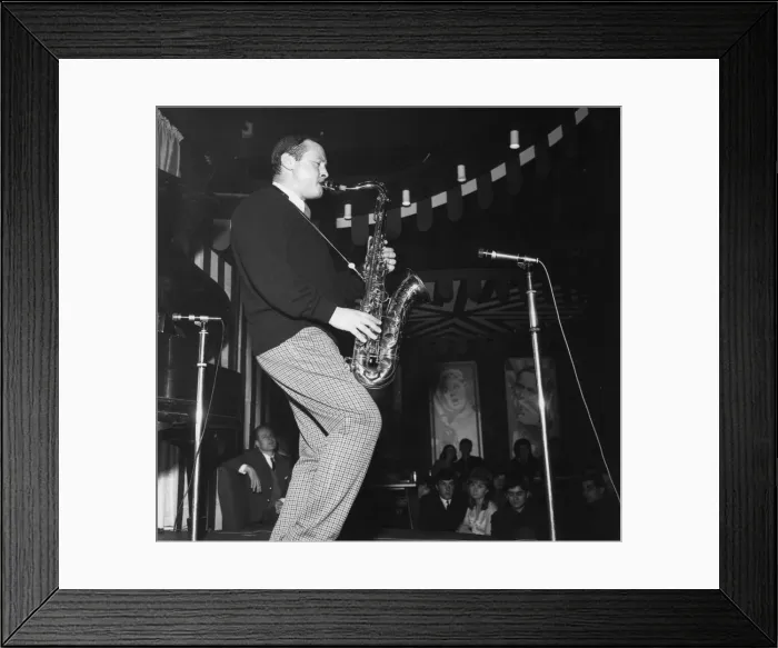 Framed Print : Stan Getz, Marquee Club, London, c1963. Creator: Brian Foskett Framed Print : Stan Getz, Marquee Club, London, c1963. Creator: Brian Foskett