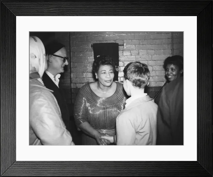 Framed Print : Ella Fitzgerald with Max Jones, London, 1961. Creator: Brian Foskett Framed Print : Ella Fitzgerald with Max Jones, London, 1961. Creator: Brian Foskett