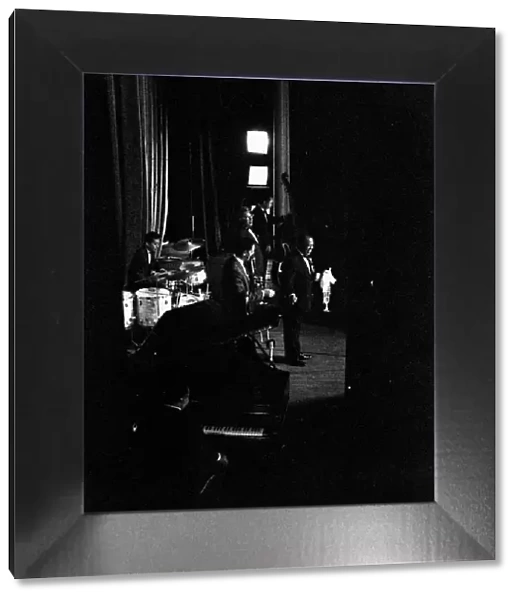 Louis Armstrong and All Stars on stage, Finsbury Park Astoria, 1962. Creator: Brian Foskett