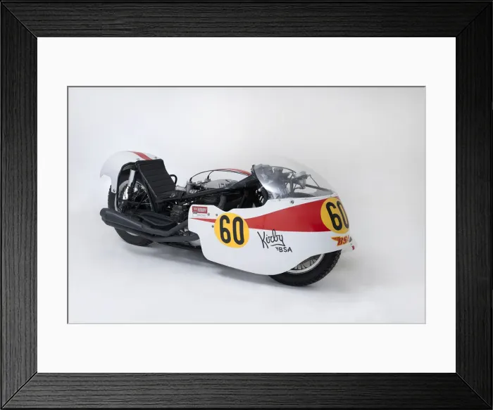 Framed Print : 1964 Kirby BSA Sidecar outfit. Creator: Unknown Framed Print : 1964 Kirby BSA Sidecar outfit. Creator: Unknown