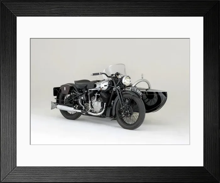 Framed Print : 1936 Brough Superior 11-50 Special Combination. Creator: Unknown Framed Print : 1936 Brough Superior 11-50 Special Combination. Creator: Unknown