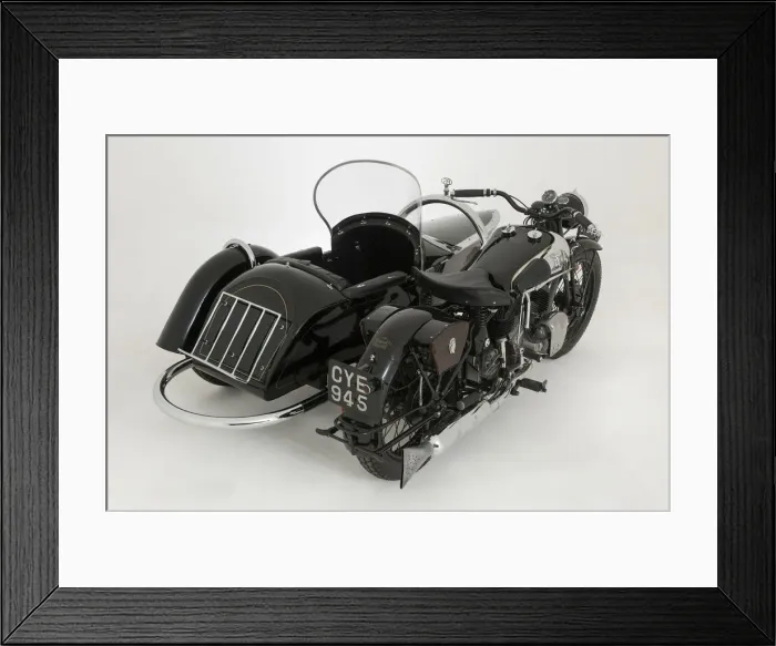 Framed Print : 1936 Brough Superior 11-50 Special Combination. Creator: Unknown Framed Print : 1936 Brough Superior 11-50 Special Combination. Creator: Unknown