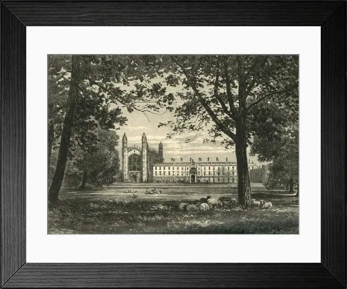 Framed Print : Kings College from The Backs, 1898. Creator: Unknown Framed Print : Kings College from The Backs, 1898. Creator: Unknown