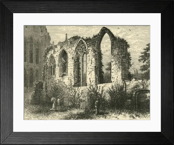 Framed Print : Ruins of the Guesten Hall, 1898. Creator: Unknown Framed Print : Ruins of the Guesten Hall, 1898. Creator: Unknown