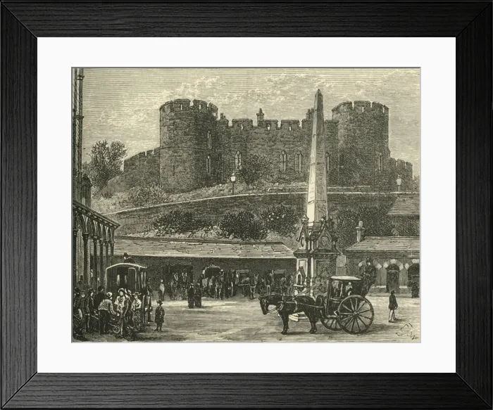 Framed Print : The Castle, from the Railway Station, 1898. Creator: Unknown Framed Print : The Castle, from the Railway Station, 1898. Creator: Unknown
