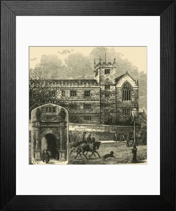 Framed Print : The Doorway. The Old Grammar School, 1898. Creator: Unknown Framed Print : The Doorway. The Old Grammar School, 1898. Creator: Unknown