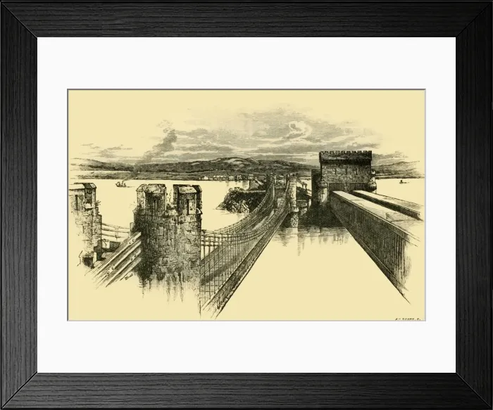 Framed Print : The Bridges, from Conway Castle, 1898. Creator: Unknown Framed Print : The Bridges, from Conway Castle, 1898. Creator: Unknown