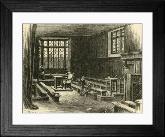 Framed Print : Interior of the Old School-Room, 1898. Creator: Unknown Framed Print : Interior of the Old School-Room, 1898. Creator: Unknown