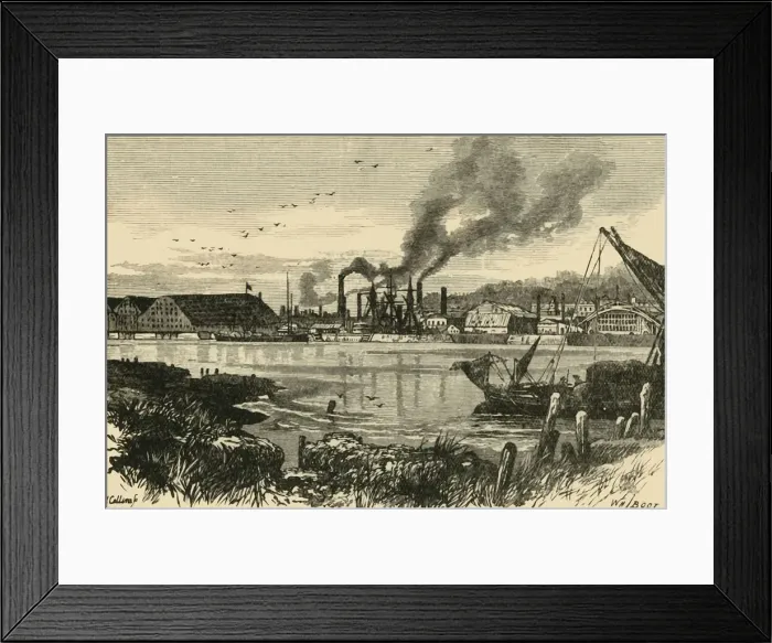 Framed Print : Chatham Dockyard, 1898. Creator: Unknown Framed Print : Chatham Dockyard, 1898. Creator: Unknown