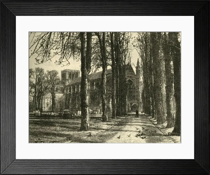 Framed Print : Winchester Cathedral, from the North-West, 1898. Creator: Unknown Framed Print : Winchester Cathedral, from the North-West, 1898. Creator: Unknown