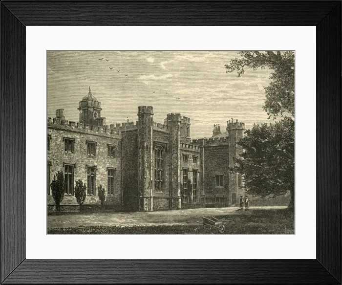 Framed Print : The School from the Close, 1898. Creator: Unknown Framed Print : The School from the Close, 1898. Creator: Unknown