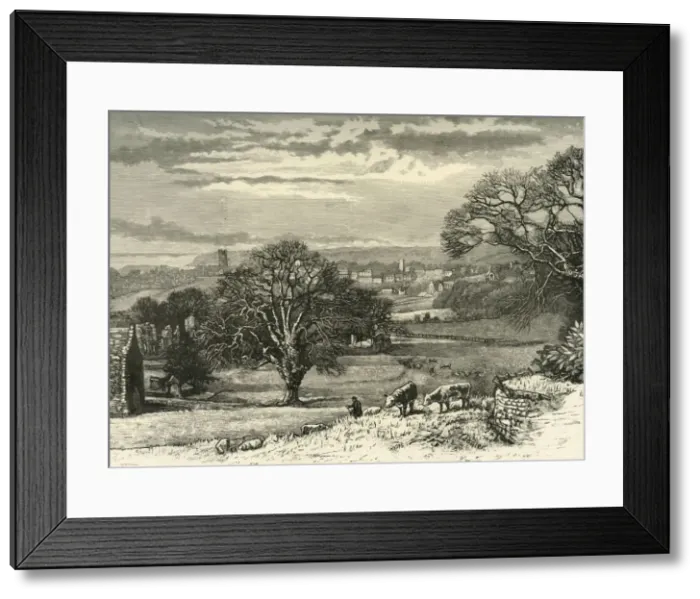 Framed Print : Richmond, from Easby, 1898. Creator: Unknown Framed Print : Richmond, from Easby, 1898. Creator: Unknown