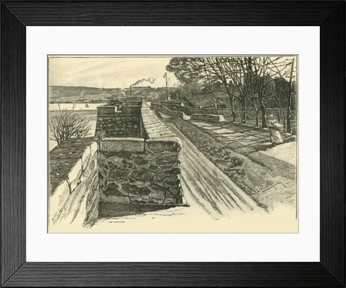 Framed Print : On the Walls of Berwick, Looking Across the Tweed, 1898. Creator: Unknown Framed Print : On the Walls of Berwick, Looking Across the Tweed, 1898. Creator: Unknown