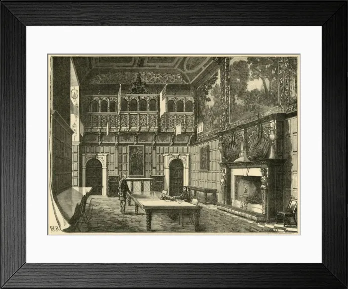 Framed Print : The Dining-Hall, Hatfield, 1898. Creator: Unknown Framed Print : The Dining-Hall, Hatfield, 1898. Creator: Unknown