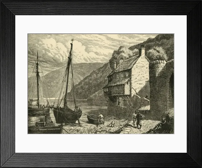 Framed Print : Glovelly Harbour, 1898. Creator: Unknown Framed Print : Glovelly Harbour, 1898. Creator: Unknown