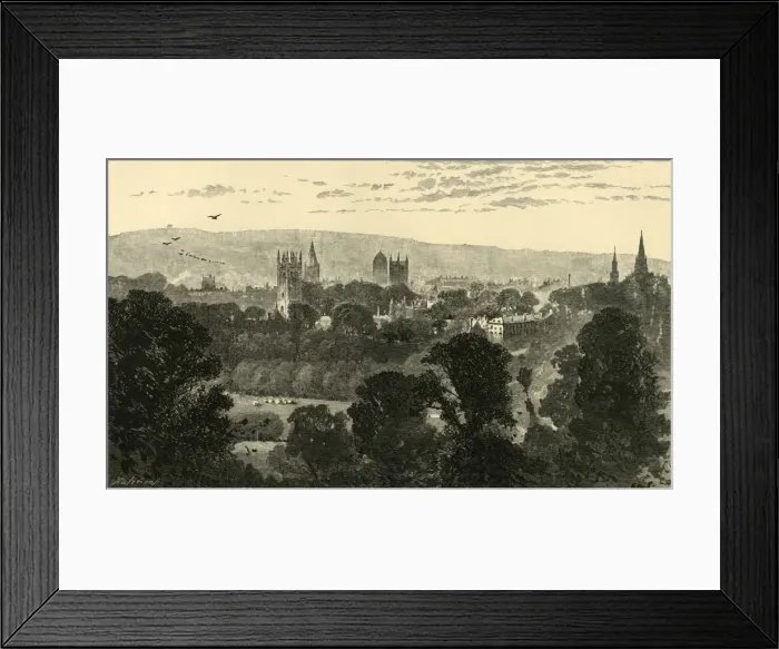 Framed Print : Oxford, from Headington Hill, 1898. Creator: Unknown Framed Print : Oxford, from Headington Hill, 1898. Creator: Unknown