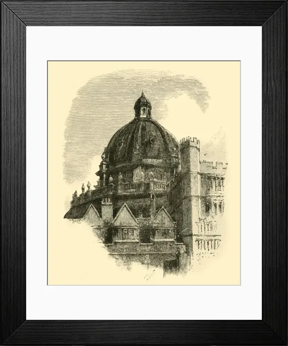 Framed Print : The Radcliffe Library, from the Quadrangle of Brasenose, 1898. Creator: Unknown Framed Print : The Radcliffe Library, from the Quadrangle of Brasenose, 1898. Creator: Unknown