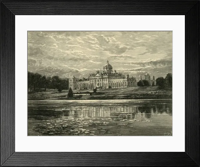 Framed Print : Castle Howard: South Front, 1898. Creator: Unknown Framed Print : Castle Howard: South Front, 1898. Creator: Unknown