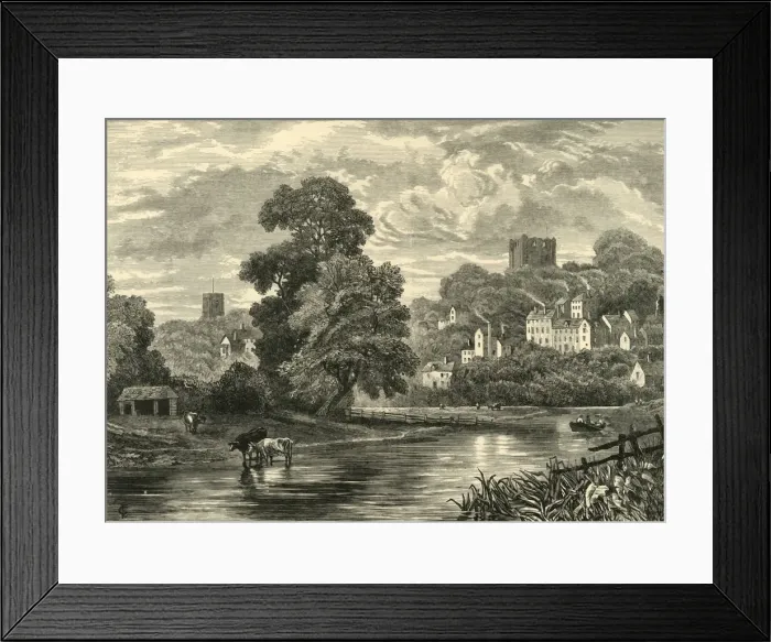 Framed Print : Guildford. From the River, 1898. Creator: Unknown Framed Print : Guildford. From the River, 1898. Creator: Unknown