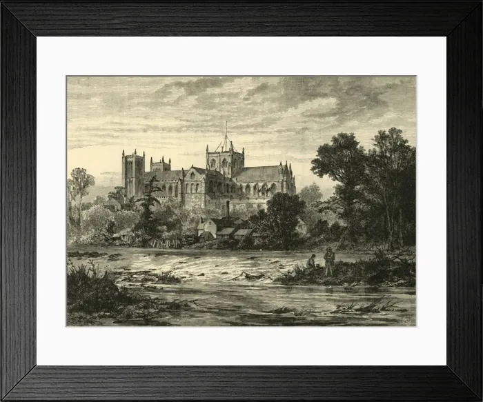 Framed Print : Ripon Minster, from the South-East, 1898. Creator: Unknown Framed Print : Ripon Minster, from the South-East, 1898. Creator: Unknown