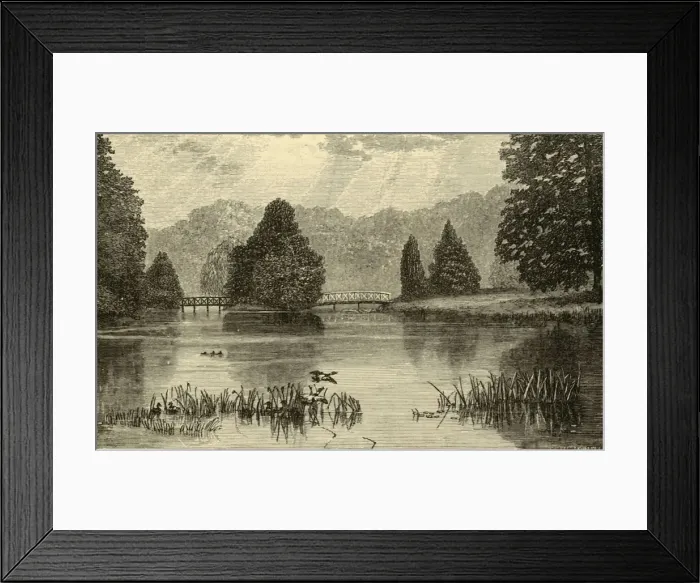 Framed Print : The Lake, Blenheim, 1898. Creator: Unknown Framed Print : The Lake, Blenheim, 1898. Creator: Unknown