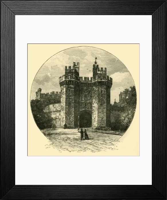 Framed Print : Gateway of Lancaster Castle, 1898. Creator: Unknown Framed Print : Gateway of Lancaster Castle, 1898. Creator: Unknown
