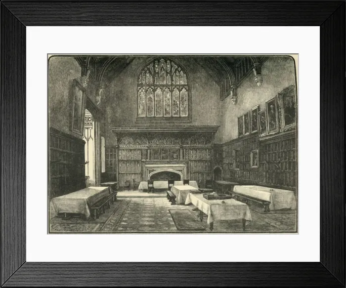 Framed Print : The Dining-Hall, 1898. Creator: Unknown Framed Print : The Dining-Hall, 1898. Creator: Unknown