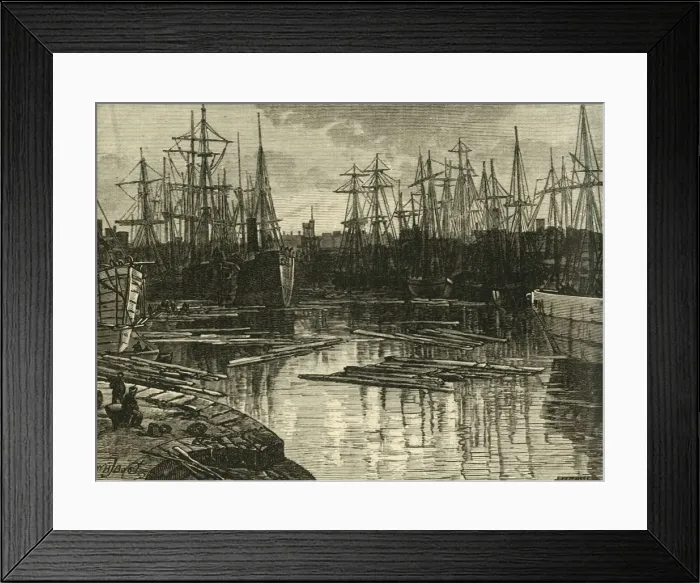 Framed Print : North Dock, Swansea, 1898. Creator: Unknown Framed Print : North Dock, Swansea, 1898. Creator: Unknown