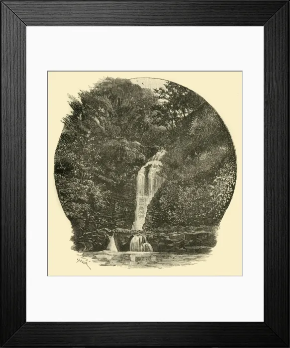 Framed Print : Pyrddin Falls, Vale of Neath, 1898. Creator: Unknown Framed Print : Pyrddin Falls, Vale of Neath, 1898. Creator: Unknown