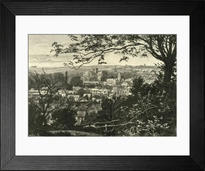 Framed Print : General View of Winchester, 1898. Creator: Unknown Framed Print : General View of Winchester, 1898. Creator: Unknown