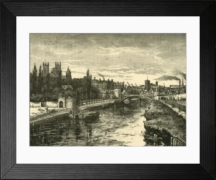 Framed Print : York, from the Ouse, 1898. Creator: Unknown Framed Print : York, from the Ouse, 1898. Creator: Unknown