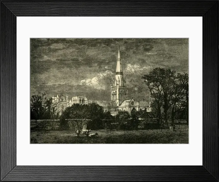 Framed Print : Chichester Cathedral, From The South, 1898. Creator: Unknown Framed Print : Chichester Cathedral, From The South, 1898. Creator: Unknown