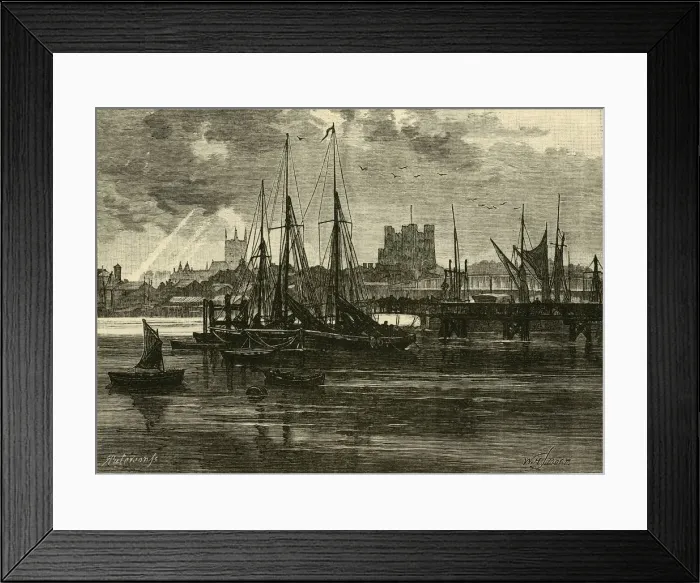Framed Print : Rochester, from the Medway, 1898. Creator: Unknown Framed Print : Rochester, from the Medway, 1898. Creator: Unknown