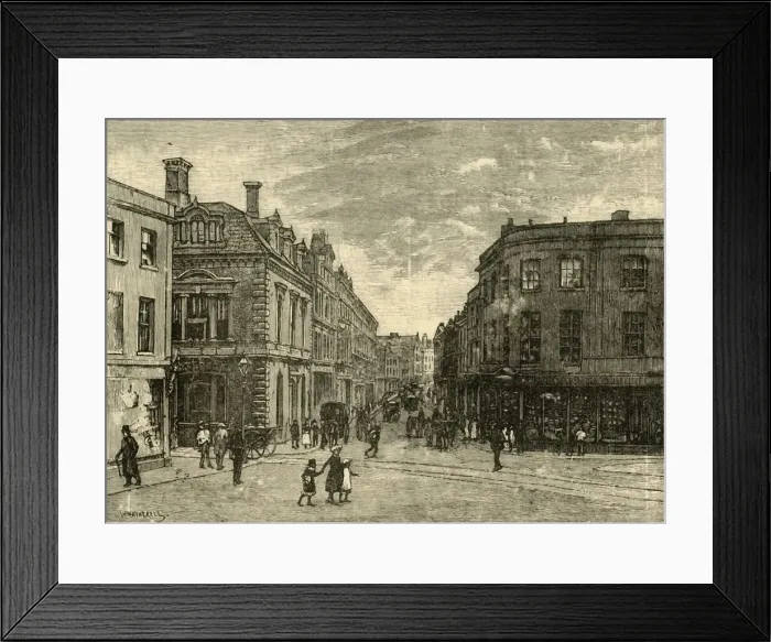 Framed Print : High Street, Newport, 1898. Creator: Unknown Framed Print : High Street, Newport, 1898. Creator: Unknown