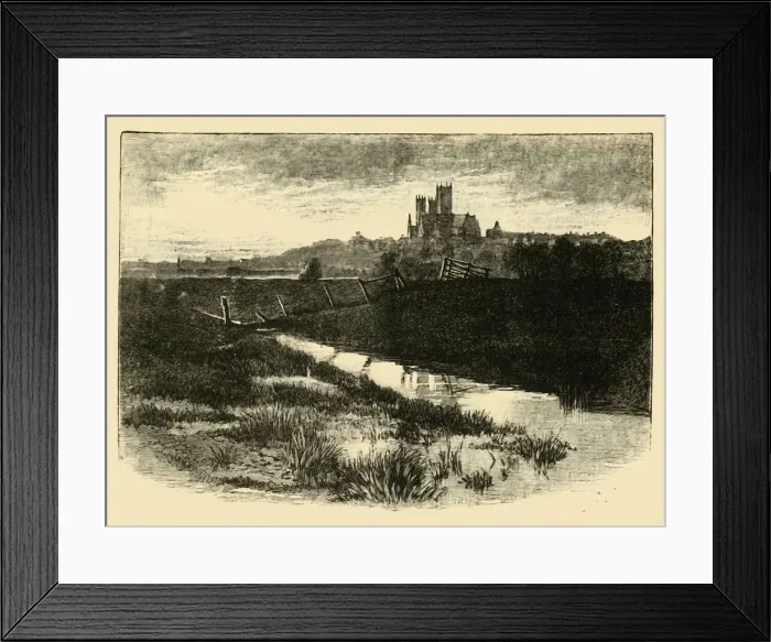 Framed Print : Lincoln, from Witham Bank, 1898. Creator: Unknown Framed Print : Lincoln, from Witham Bank, 1898. Creator: Unknown