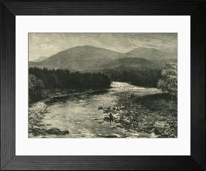 Framed Print : View from the Old Bridge, Invercauld, Braemar, 1898. Creator: Unknown Framed Print : View from the Old Bridge, Invercauld, Braemar, 1898. Creator: Unknown