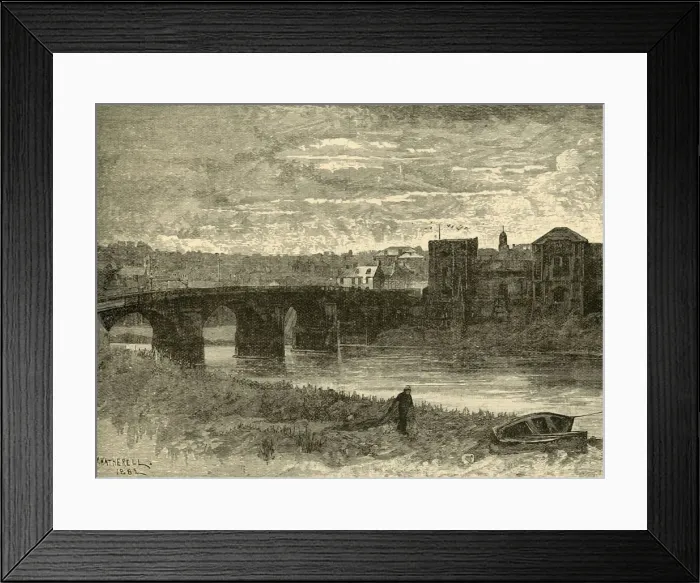 Framed Print : Newport Bridge and Castle, 1898. Creator: Unknown Framed Print : Newport Bridge and Castle, 1898. Creator: Unknown